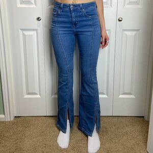 Levi’s 726 flare split-hem jeans, medium blue, size 26 x 32